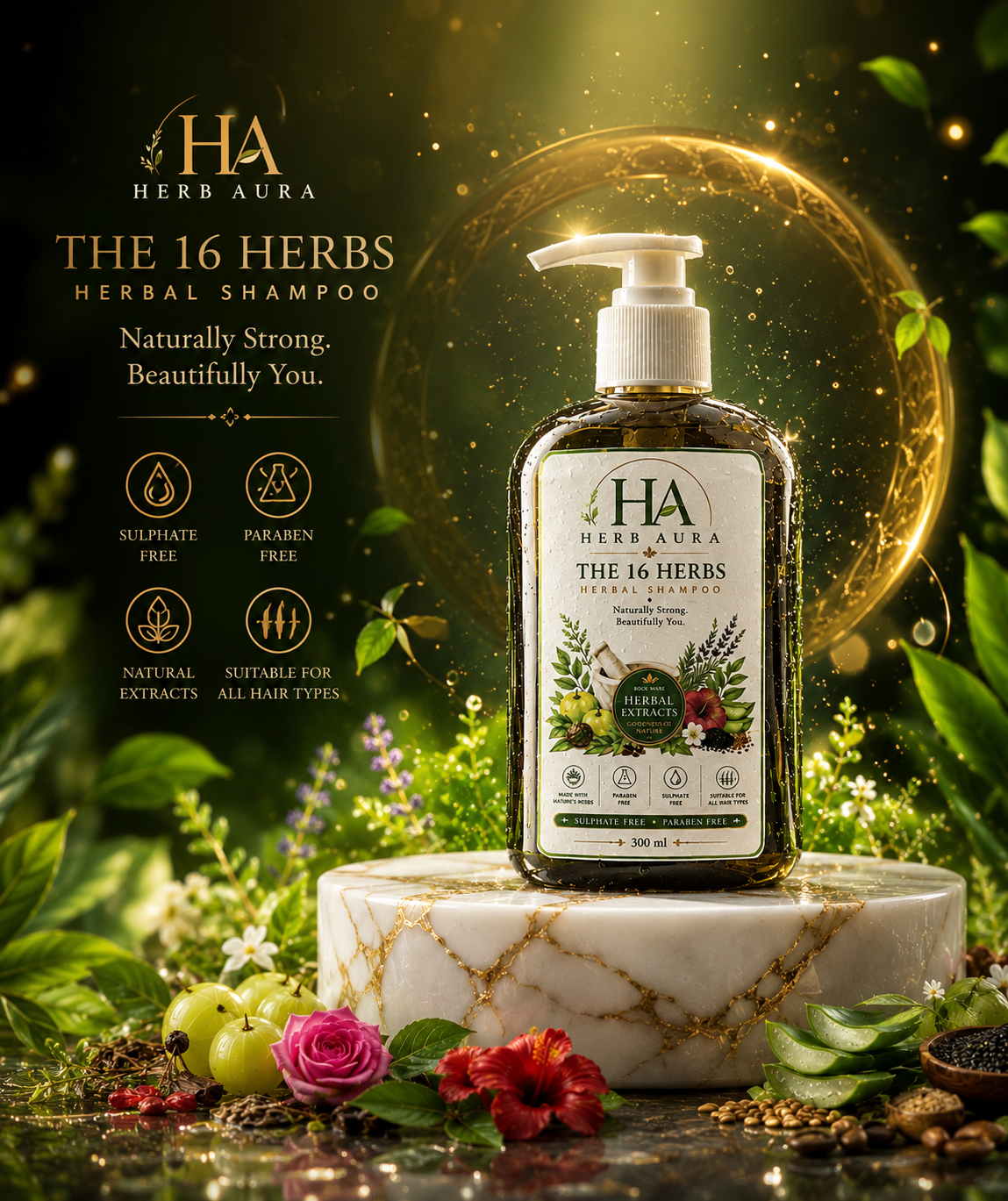 Herb Aura - "THE 16 HERBS' Shampoo